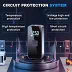 Jump Starter with Air Compressor,14.8V 8000A Peak Portable Car Battery Jump Starter Jump Box,150PSI Car Air Pump Tire Inflator Battery Charger with LED Light, LCD Display,Black