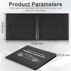 Car Registration and Insurance Card Holder, Vehicle Glove Box Car Organizer, Interior Car Accessories for Documents, Cards, License - 2 Pack