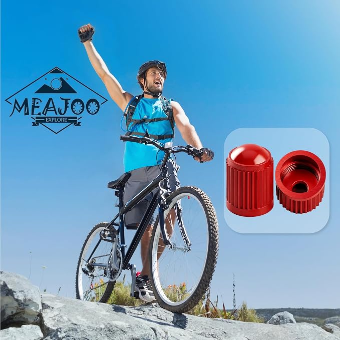 30PCS Tire Valve Stem Caps, Corrosion Resistant, with O Rubber Ring, Airtight Seal Heavy Duty Dustproof Tire Valve Stem Covers for Cars, SUV, Trucks, Bikes, Motorcycles, Bicycles(Red)