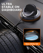 Dashboard Cell Phone Holder for Your Car, Car Phone Holder with 360°Rotatable Silicone Non-Slip, Universal Car Phone Mount for iPhone 17/16/15/14,Samsung, Google Pixel, All Smartphones and GPS