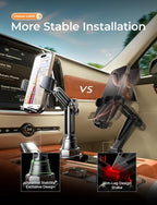Upgraded Version Cup Holder Phone Holder 360° Adjustable Long Neck Car Phone Mount Golf Cart Phone Holder, Truck Jeep Accessories for iPhone 17 Air Pro Samsung Google and All 4-7'' Phone