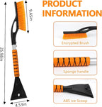Snow Brush & Ice Scraper, 2 in 1 Car Ice Scrapers for Windshield Window, Detachable Ice Snow Removal Tool with Ergonomic Foam Grip for Car Truck SUV, Winter Car Accessories
