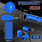 28 Pcs Car Accessories: 20 Pcs Air Conditioner Decoration Strip, 4 Non-Slip Silicone Cup Coasters, 4 Car Tire Valve Stem Caps (Blue)