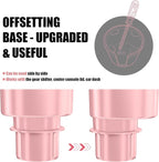 Upgraded Car Cup Holder Expander Adapter with Offset Adjustable Base, Compatible with Yeti 14/24/36/46oz Ramblers, Hydro Flasks 32/40oz, Other Large Bottles Mugs in 3.5"-4.0", Pink 1 Pack