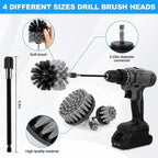 Car Detailing Kit, Car Detailing Brush Set, Car Cleaning Drill Brush Kit with Extension Pole, Professional Auto Detailing Supplies for Automobile Interior Exterior Wheels