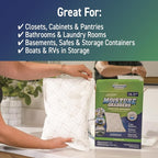 Concrobium Moisture Grabbers XL, 35.3 oz, Moisture Absorber Pouch for Closets, Basements and Bathrooms, Helps Reduce Dampness and Musty Odors, Large Capacity Design