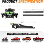 3 Ton Low Profile Floor Jack, Heavy Duty Steel Hydraulic Car Jack with Dual Pistons Quick Lift Pump, Hydraulic Racing Floor Jack, Lifting Range 3" to 20", Green