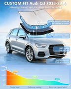 for Audi Q3 2013-2018 Windshield Sun Shade - 4 Layers Car Sunshades for Front Windows Shade Cover Custom Fit Q3 Sun Visor 250T Retractable Shade Blocks UV Rays Car Accessories