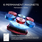 Magnetic Phone Holder for Car Upgraded Clip Ultra Car Phone Holder 6 Strong Magnets Cell Phone Holder Car Magnetic Case Friendly Phone Car Holder Mount for 4-6.7 inch Smartphones (Red)