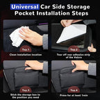 Car Seat Side Pocket Organizer Car Pocket Pouch for Seat, Door, Console, Car Seat Gap Filler Organizer Multifunctional Car Organizer Accessories for Phone Sunglasses Keys Cards (Small)
