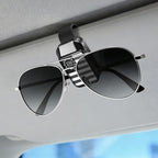 2 Pack Sunglasses Holder for Car, One-Handed-Operation Visor Sunglass Holder Clip, Easy Access Storage for Driving,Universal Fits (Black-White-250 Anniversary USA Flag)