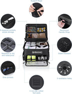 Golf Trunk Organizer, Waterproof Car Golf Locker with Separate Ventilated Compartment for 2 Pair Shoes, Golf Storage for Balls, Tees, Cap, Clothes, Gloves, Accessories, Gifts for Men, Women