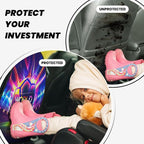 Soccor for Car Seat Back Protector 2 Pack, Kick Mats for Kids and Pets, Backseat Seat Protector Cover for Car, SUV, Truck & Van