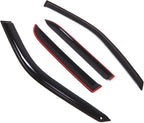 Outside Mount Window Vent Visors Rain Guards Compatible with Honda CR-V 2002-2006 | Side Window Wind Deflectors Rain Shields | Black Tinted, 4 Pcs Set, BGWV-229