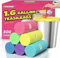 Mini Trash Bags 1.6 Gallon Unscented, 0.82 Mil, Colored,300 Count | 6 Liter Garbage Bag, Plastic Wastebasket Liners, Leakproof, Tear Resistant,for Under-sink Bins, Bedside Cans, Bathroom Bulk