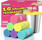 Mini Trash Bags 1.6 Gallon Unscented, 0.82 Mil, Colored,300 Count | 6 Liter Garbage Bag, Plastic Wastebasket Liners, Leakproof, Tear Resistant,for Under-sink Bins, Bedside Cans, Bathroom Bulk