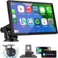 Carplay Screen for Car, 7'' Wireless CarPlay & Android Auto- Upgrade Portable Touchscreen with Bluetooth, Mirror Link, Voice Control, Hands-Free Calling Car Play Screen Stereo for All Vehicles