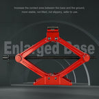 Scissor Jack, 2.5T(5512 Lbs), High-Strength Car Jack & Stand Kit with Rubber Pad, Tire Changing Kit with Ratchet Handle&Lug Wrench, Universal Vehicle Emergency Set for Various Models Red