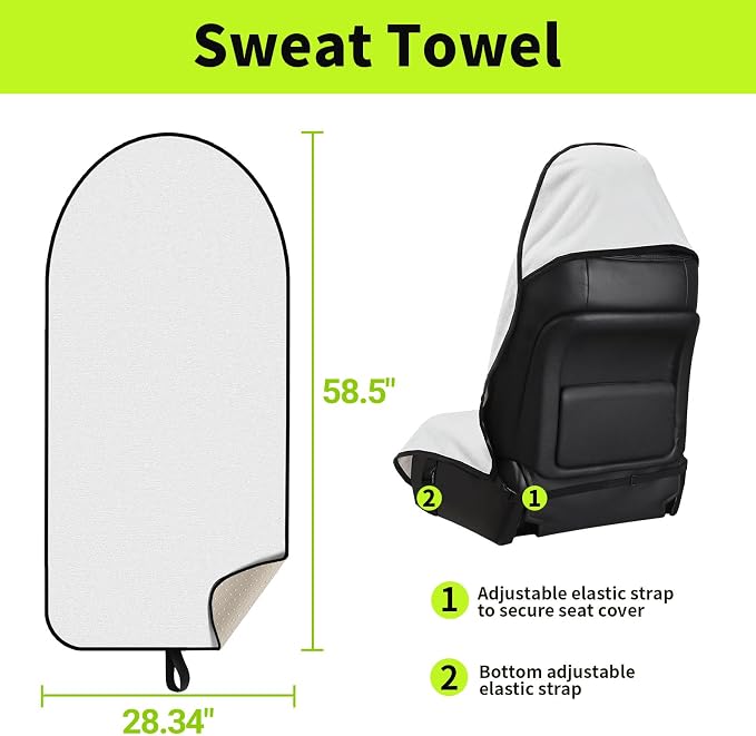 Towel Bucket Seat Cover Waterproof White Machine Washable for Athletes Running Swimming Boxing Workout Outdoor Sports