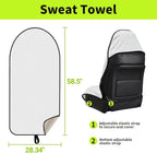 Towel Bucket Seat Cover Waterproof White Machine Washable for Athletes Running Swimming Boxing Workout Outdoor Sports