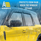 Extra Durable Window Deflectors Tape-On Window Visors Rain Guards Fit for Ford Bronco Sport 2021-2026, Sun Visors, Wind Vent for Shades, Exterior Car Accessories - 4pcs. AG0718