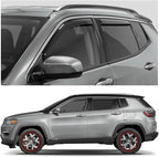 Window Deflectors Smoke Tinted In-Channel Side Window Vent Visor Deflectors Rain Guards Compatible with Compass 2017-2026 - 4pcs. GW0720