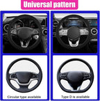 Elastic Stretch Steering Wheel Cover, Anti-Slip, 15inch, Black | Microfiber Odorless Breathable Ice Silk Car Steering Wheel Protector, Easy Carry, Warm in Winter & Cool in Summer