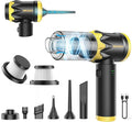 Mr.ego Car Vacuum Portable Cordless, 22000Pa High-Power Suction Handheld Vacuum & Air Duster with Brushless Motor, Multi-Nozzles, Washable Filter & Type-C Charging for Car, Home, Office, Pet Hair
