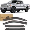 Tape-On Window Visors for Ford F150 Crew Cab 2009-2014 Rain Guards Wind Deflectors Vent Shades, Smoke Sun Rain Guard, 4PCS