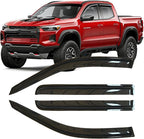 4pcs Original Shatterproof Window Wind Deflectors for 23-26 Colorado/Canyon | Tape-on Rain Guard Sets,Window Visors for Cars,Vent Deflector for 2023-2026 Colorado/Canyon Crew Cab 94218