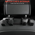 【2021 Upgraded】 Car Purse Hook, 2 in 1 Car Seat Headrest Hooks Durable Hanger Storage Holder Leather Organizer for Hanging Grocery Bags, 1 Pack, Black