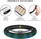 Elastic Car Steering Wheel Cover,Psychedelic Cannabis Leaf Weed Plant Protector Upgrade Thicken,Durable Soft Car Accessories for Diverse Cars Truck SUV for Men Women Universal 15 Inch