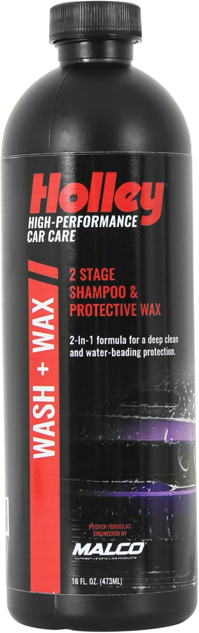 Wash + Wax - 2-Stage Shampoo & Wax - High-Performance Car Care, Washing Liquid - Soap Concentrate with Carnauba Protective Wax - For all car types - 16 oz.