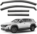 GrandWheel Window Deflectors Smoke Tinted in-Channel Side Window Vent Visor Deflectors Rain Guards Compatible with Mazda CX-50 2023-2026 - 4 pcs. GW0976