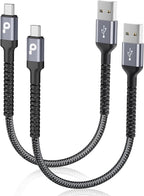 USB C Cable Fast Charging, 2Pack 1FT USB A to USB C Charge Cable, Short USB Type C Charging Cord Compatible with iPhone 17/16/15/Samsung Galaxy S20 S10/Google/Plus Note 10 9 8