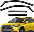 Extra Durable Window Deflectors in-Channel Window Visors Rain Guards Fit for Toyota Corolla Cross 2022-2026, Sun Visors, Wind Vent for Shades, Exterior Car Accessories - 4pcs. AG0493