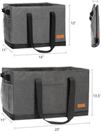 Extra Large Utility Tote Bag - Standing Reusable Grocery Bag with Handle, Collapsible Storage for Shopping, Beach