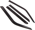 WD2-275 Dark Smoke 4 Pcs Set Window Visor (Outside Mount) Deflector Rain Guard Compatible with 2007-2016 Jeep Patriot