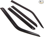 Outside Mount Window Vent Visors Rain Guards Compatible with Jeep Patriot 2007-2016 | Side Window Wind Deflectors Rain Shields | Black Tinted, 4 Pcs Set, BGWV-275