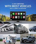 9" CarPlay Screen for Car, 4K Dash Cam Car Tablet for Apple Android Auto,1080P Rear Backup Camera, Wireless Portable Touch Voice Control Screen for GPS Navigation, Bluetooth, Mirror, Truck