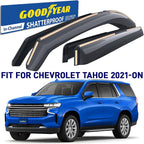 Goodyear Shatterproof in-Channel Window Deflectors for Chevrolet (Chevy) Tahoe 2021-2026/GMC Yukon 2021-2026, Rain Guards, Window Visors for Cars, Vent Deflector, Car Accessories, 4 pcs - GY008083