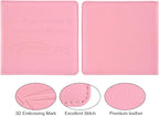 Car Registration and Insurance Holder, Car Accessories Vehicle Glove Box Car Organizer Women Wallet Case for Cards, Essential Document, Driver License by, Pink | for Cards