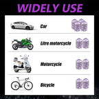 Car Wheel Tire Valve Caps, 4 PCS Bling Tire Valve Caps, Crystal Tire Caps Shinny Rhinestone for Women, Universal Car Dustproof Tire Valve Caps for Cars, Trucks, SUV and Motorcycles (Purple)