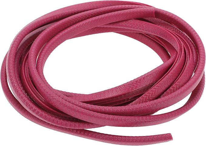 Universal Car Door Edge Protective Sealing Strip U-Type Door Scratch Protection Guard, 16.40ft 5m, Anti-scratch Collision, PVC Iron, Rose Red