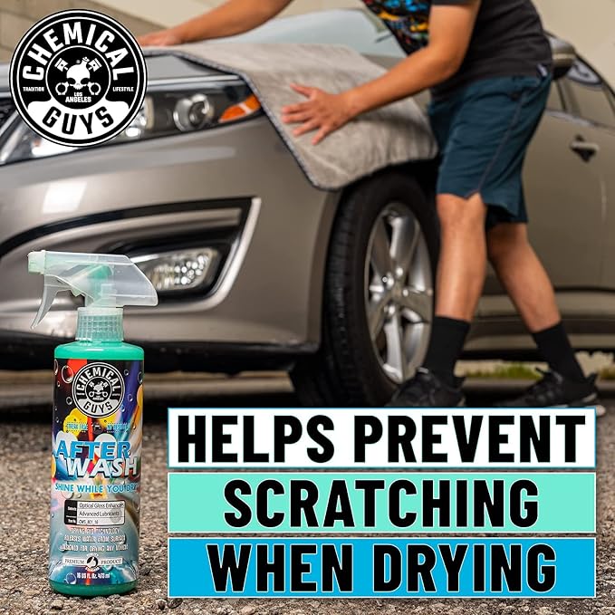 CWS_101_16A Car Wash, Dry & Shine Bundle - Maxi-Suds II Foaming Car Wash Soap, 16 oz, Cherry Scent + After Wash Gloss Boosting Drying Aid (16 oz) (2 Items)