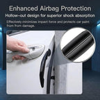 4 PCS Car Door Side Edge Protection Guards, PVC SRS Anti-collision Bumper Protector, Flexible Waterproof Door Edge Cushioning Strip, Universal Self-adhesive Accessory for Most Cars (Black)