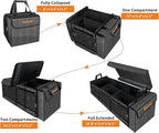 Large Trunk Organizer with Portable Leakproof Cooler Bag,Foldable Cover,Adjustable Securing Straps,Collapsible Trunk Organizer for Suv Car Truck Sedan (4-in-1 with Cooler)