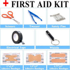 Car Emergency Roadside Kit with Scissor Jack, Air Compressor, Jumper Cables, Car Safety Kit, Air Wedge Bag Pump
