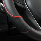 Steering Wheel Cover for Toyota, Auto Car Steering Wheel Cover for Toyota Highlander 4Runner Tacoma Corolla Camry - Black+Red Trim