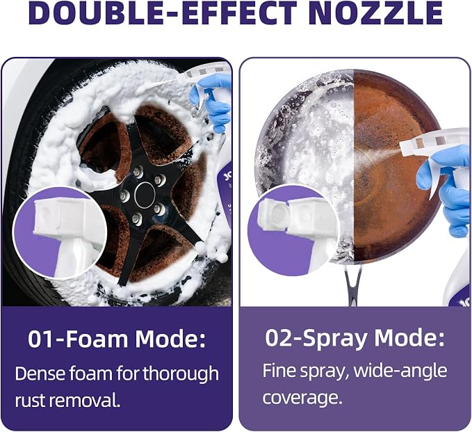 500ML Stainless Steel Rust Remover, Multi-Purpose Foam Cleaner, Dissolves Rust Particles, Stainless Steel Appliance Cleaner,Food-safe Formula,Metal Cleaner